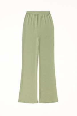 Mustered Wide Leg Elasticated Trousers - 0