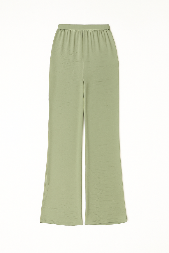 Mustered Wide Leg Elasticated Trousers