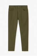 Olive Green 5 Pocket Slim Fit Trouser-2