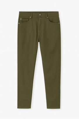 Olive Green 5 Pocket Slim Fit Trouser - 0