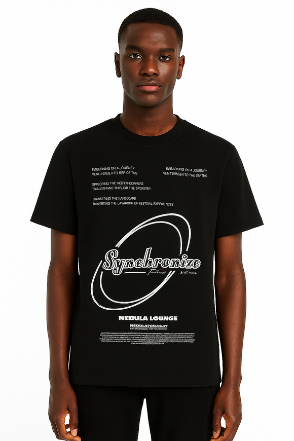 Black Graphic T Shirt Black