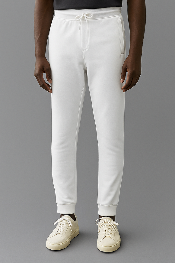 White Basic Track Pant