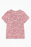 Pink Silver Print S S T Shirts Assorted-2