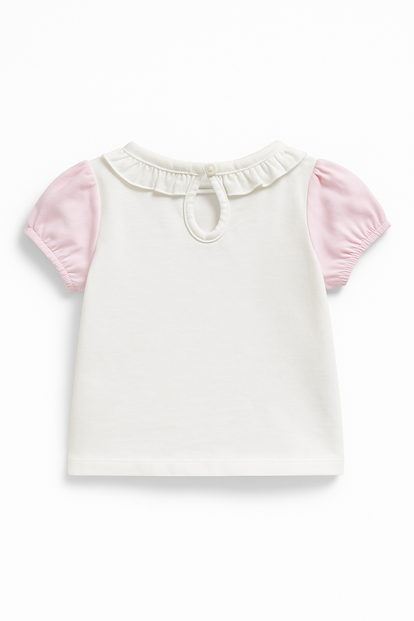 White Hello Kitty Peterpan Collar T Shirt
