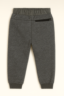 Solid Grey Nylon Pocket Track Pant Mid Grey-3