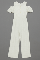 White Jacquard Jumpsuit-3