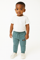 Teal Green Jogpant With Print-1