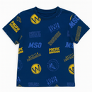 Navy Gsw Allover Print T Shirt-2