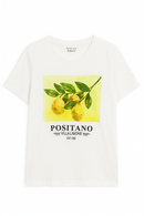 White Positano Printed T Shirt White-2