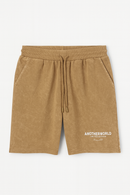 Beige Lounge Shorts Black-2