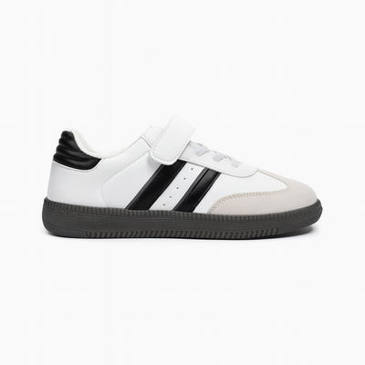 White Stripped Overlay Sneaker