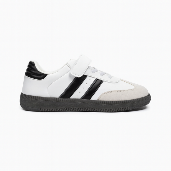 White Stripped Overlay Sneaker