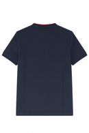 Mandrain Collar Polo Shirt Navy-3