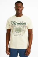Beige Graphic T Shirt Beige-1