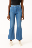 Light Blue Straight Jeans Blue-1