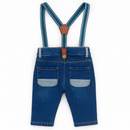 Dark Wash Suspdner Knit Jeans-3