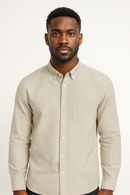 Beige  Men Casual Shirt-1