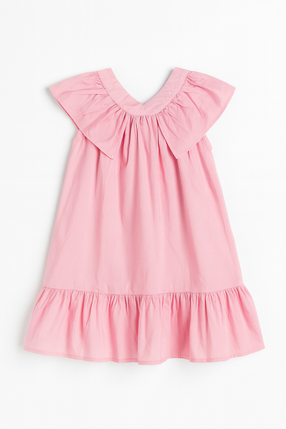 Pink Collar Frill Dress