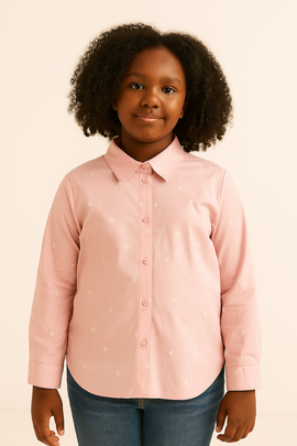 Pink Embroidered Shirts Pale Pink