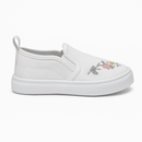 White Floral Slip On Pump-1