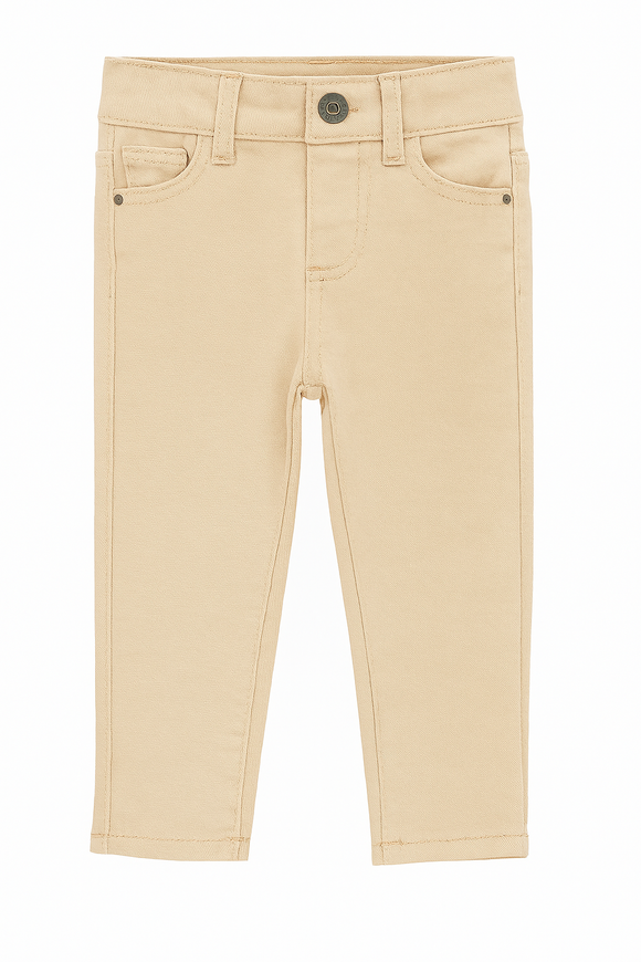 Beige Grey 5 Pocket Coloured Denim Beige