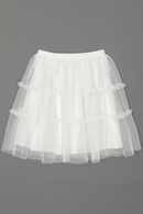 White Tulle Mesh Skirts-2