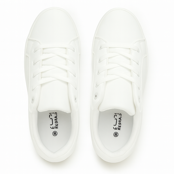 White Laser Cut Sneaker