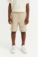 Light Beige 3 Pocket Cargo Shorts-1