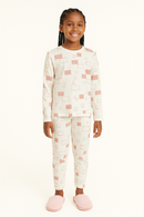 White Pink L S Pajama Sets Assorted-1