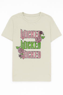 Grey Wicked Printed T Shirt Pale - 0