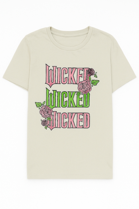 Grey Wicked Printed T Shirt Pale