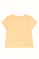 Orange  Placement Print With Sequins Boxy-3