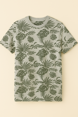 Aop Tee Mid Grey Small - 0