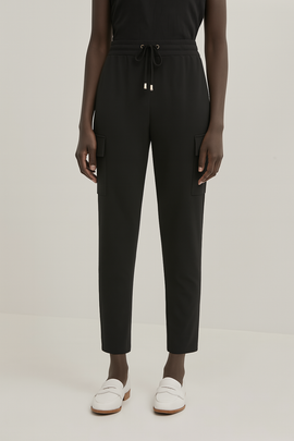 Black Elasticated Waist Legging Black