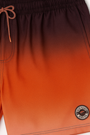 Red Gradient Printed Shorts Red-3