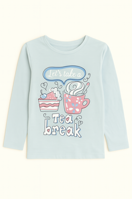 Blue Placement Print L S Pj Sets Blue - 0