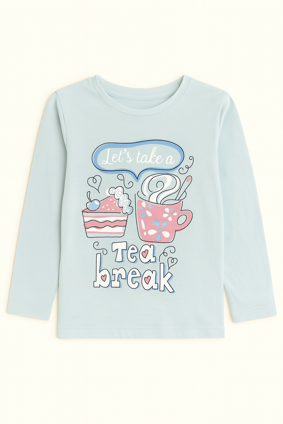 Blue Placement Print L S Pj Sets Blue