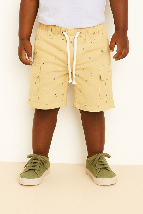 Beige And Olive Green 2Pc Pack Shorts Assorted