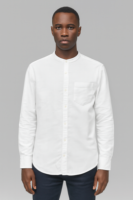 White Men Casual Shirt