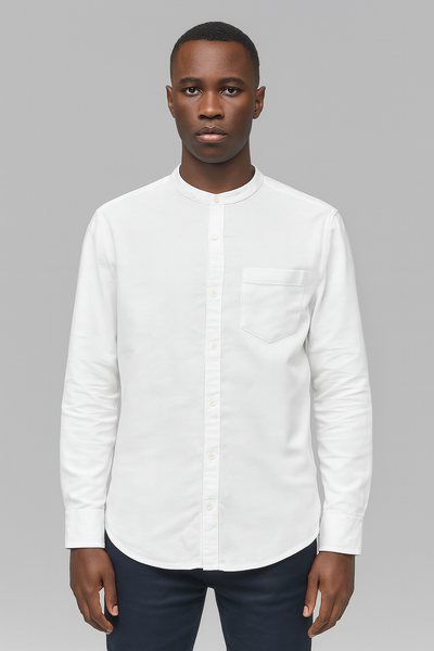 White Men Casual Shirt