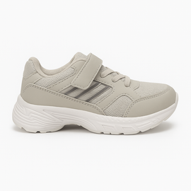 Beige Rubber Overlayed Chubky Sneakers