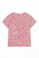 Pink Silver Print S S T Shirts Assorted-3