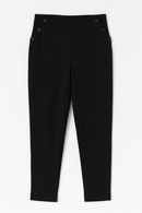 Black Criss Cross Elastic Waistband Legging-3