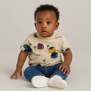 Cream Splatter Tshirt-1