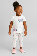 White Placement Print S S Pj Sets White-1