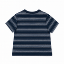 Black And Grey Striped Henley Pique Tshirt-3