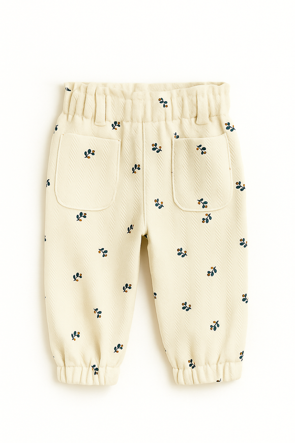 Beige Paperbag Trouser Beige