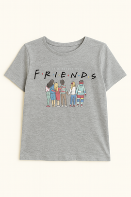 Black Friends Embroidered T Shirt Black - 0
