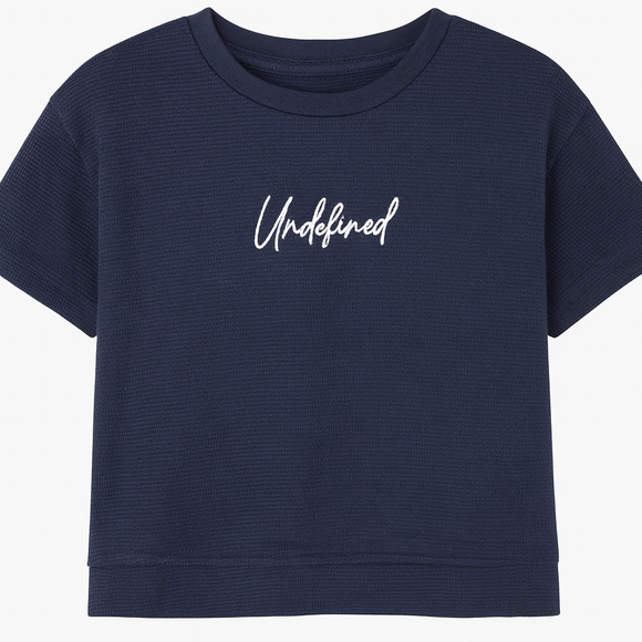 Junior Boys Sage Navy Jaquard T Shirt