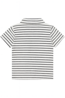 White And Navy Striped Jacquard Shirts-4